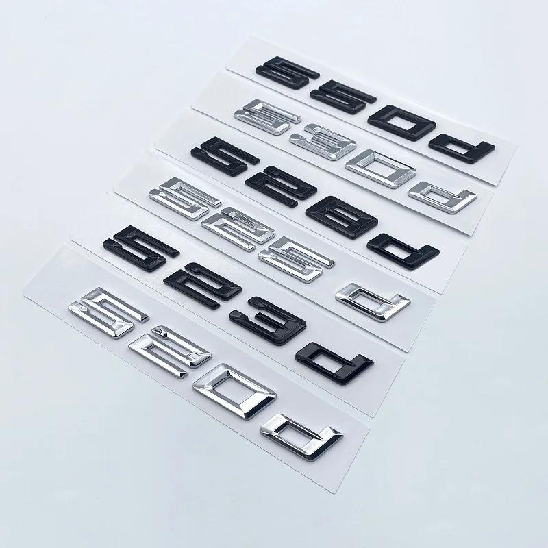 3D New Font Numbers Letters for BMW 5Series E39 E60 E61 F10 F1 520d 523d 525d 530d 535d 540d ABS Emblem G30 Car Trunk Sticker