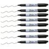 12pcs Black Permanent Marker Pens, Fine Tip, Waterproof, Quick Drying.