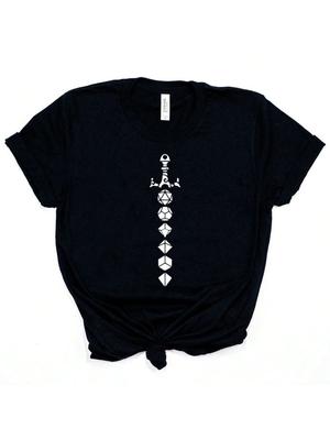 2025 Sword Shirt Funny Dice Set T-Shirt RPG Gaming Shirts Unisex D&D DM Gamer Tee Vintage Aesthetic Tshirt Gift For Fans