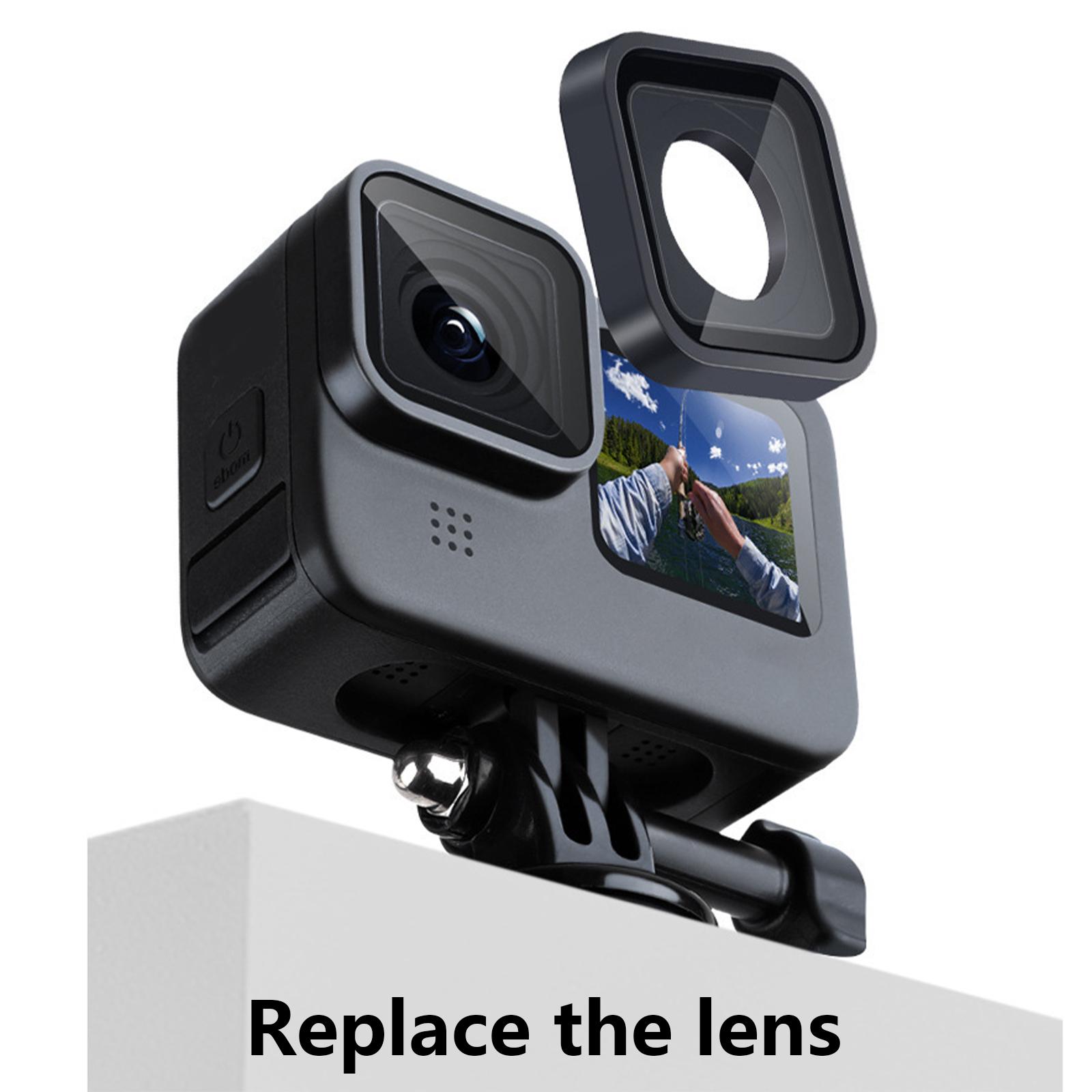 

Black UVs Lens Protective Mirror Lens Dust Cover Replacement for 12 11 10 9 Action Cameras Filter 1