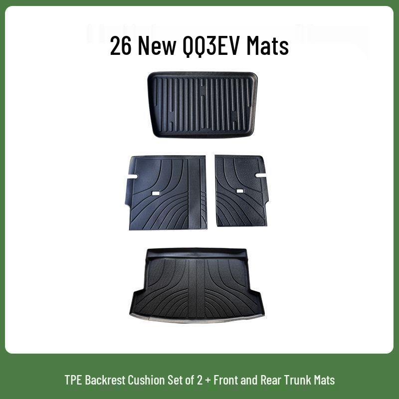 Chery QQ3 EV Trunk Mat Set: Fits 26 Models, TPE Front & Rear Dedicated Mats.