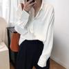 Unisex Korean Style Long Sleeve Solid Color Shirt – Lightweight and Fashionable for Spring & Autumn
