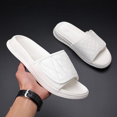 Mode Mode Pantoufles Homme Nouvelle Arrivée Chaussures d'Été Homme Antidérapantes Slides Douces Sandales Confort Simples Tongs Tendance Homme Demi-Talon