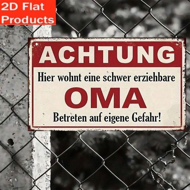 Vintage Metal Poster Wall Art Retro Warning Sign for Home Kitchen Grandma Gift
