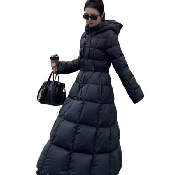 

Пуховик женский утолщенный приталенный с капюшоном высококлассное пальто S