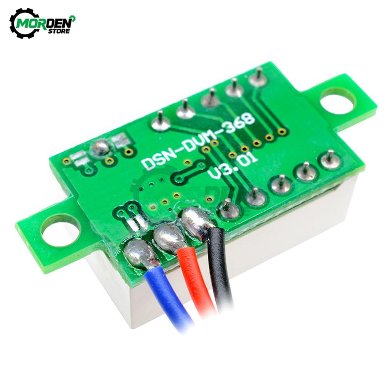 DC 1-11V Mini 1.16" 1 Wires LED Display Digital Voltmeter Blue Red Green Voltage Meter Tester 1V 11V
