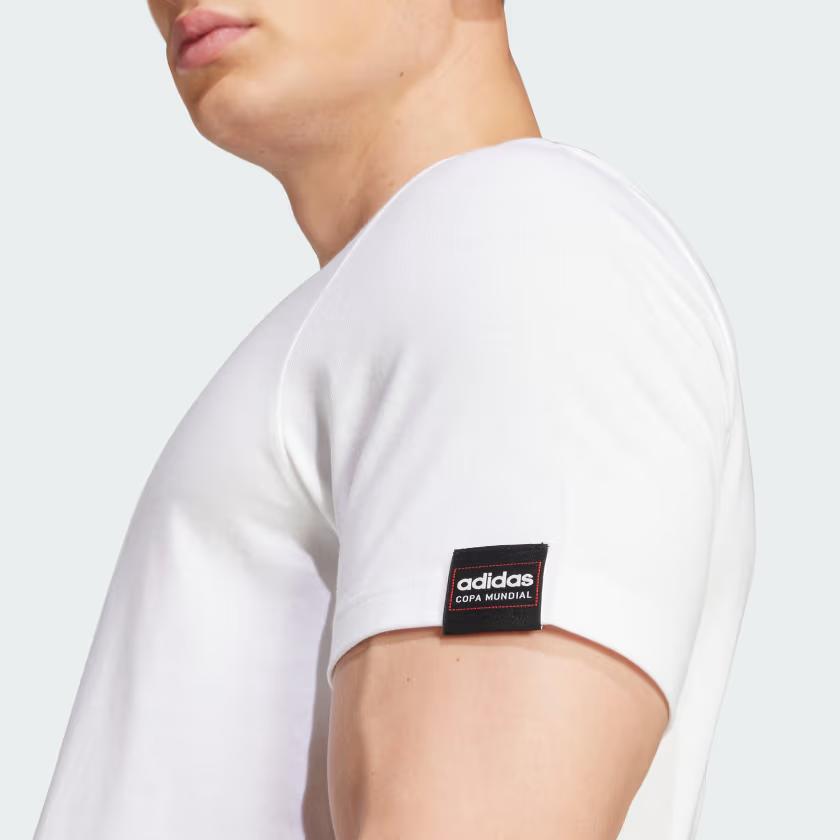 Adidas Short Sleeve Logo Print Crew Neck T-Shirt Men Tops White JJ1420