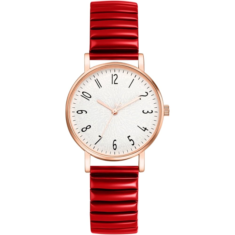 Fashionable Women s Analog Quartz Watch Stainless Steel Band Waterproof Flexible Strap