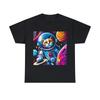 Cat T Shirt Art Tee Cosmos Space Feline Psychedelic Planet Cool Astronaut Galaxy