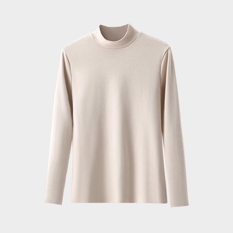 Women's Thermal Velvet Long-Sleeve Turtleneck Top for Fall/Winter