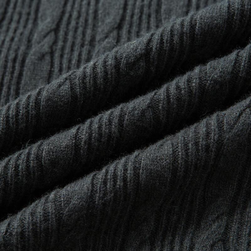 FAPAI Men's 100% Lambswool Thick Crew Neck Sweater