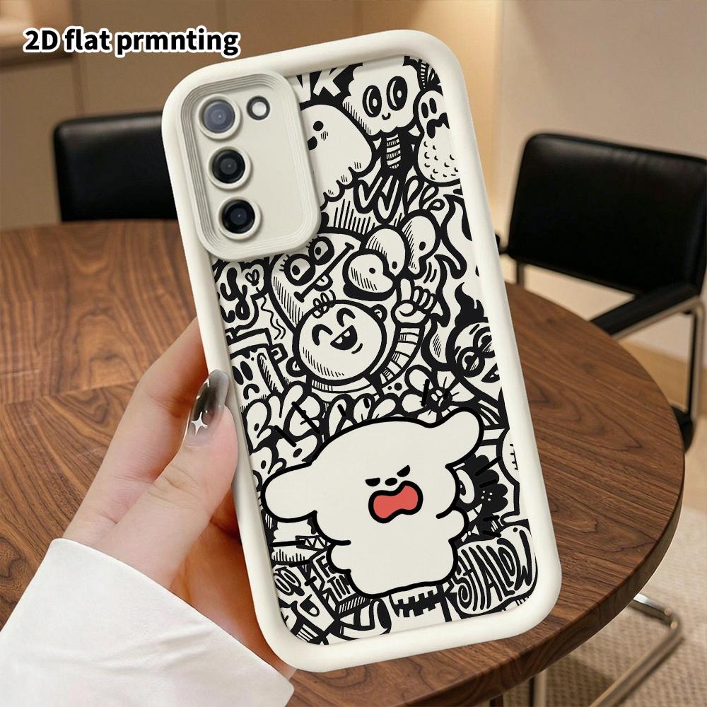 Phone Case: 2D Flat Samsung Galaxy A34 A35 M05 M06 S20 S22 S21 FE Plus 5G Protective Case, Cloud Puppy, Christmas and Halloween Gift