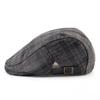 Mode Boina Hüte Für Männer Vintage Newsboy Caps Künstlerische Plaid Baskenmütze Mütze Frauen Einstellbar Flache Hüte Frühling Herbst Boina