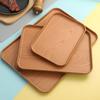 Serving Platters Tray,Wood Grain Serving Dishes,Plastic Square Tray,Japanese-Style Household Tea Cup Tray,For Restaurant