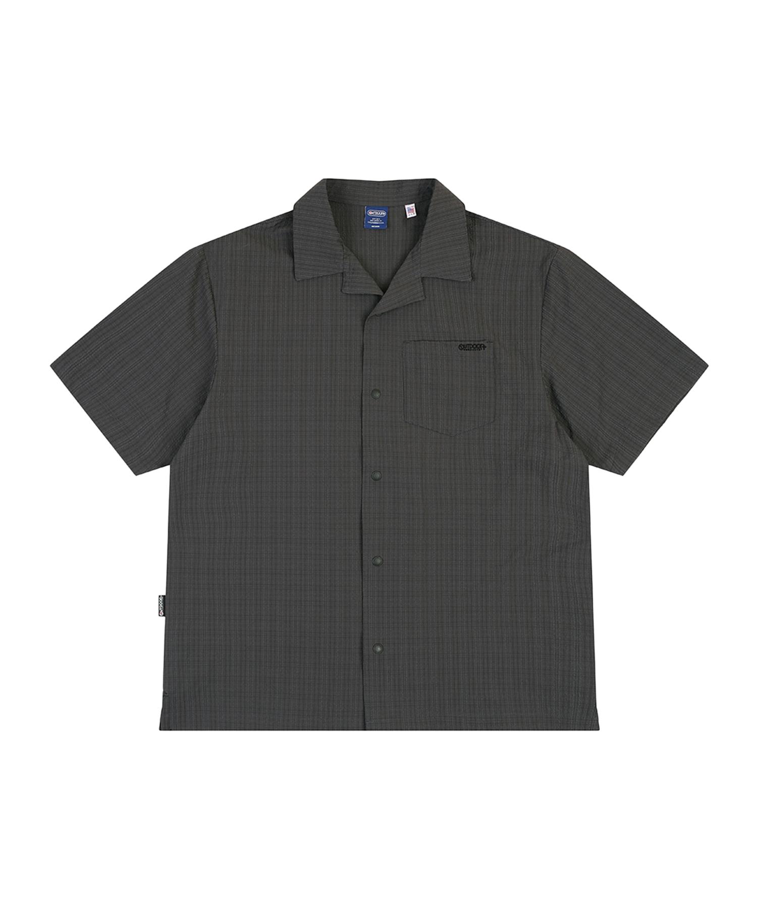 Outdoor Products Sheer Sucker Open Collar Shirts (Charcoal) Charcoal/M