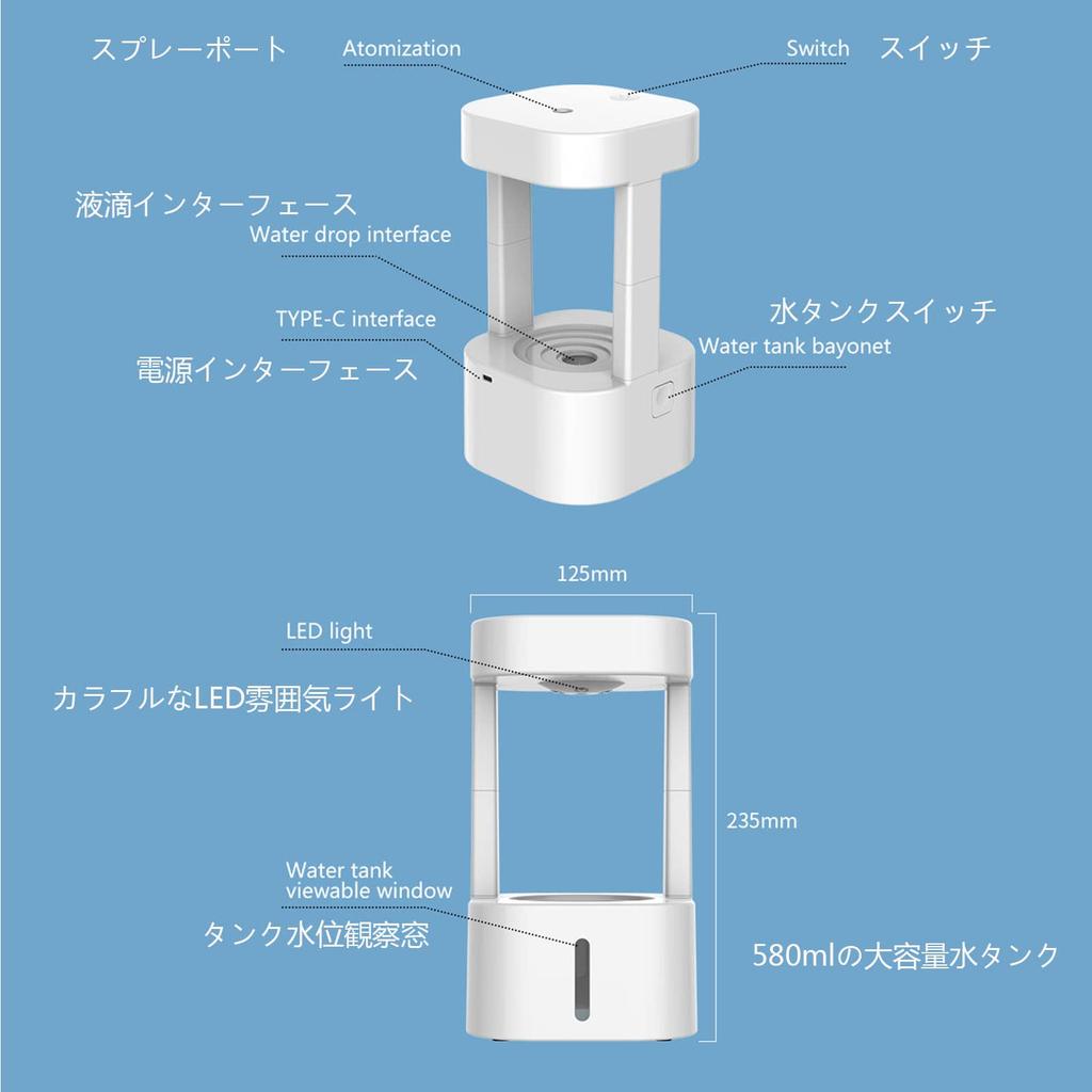 Tabletop large capacity water humidification dry burn dryness automatic off safety suitable for living convenience New gifts product only supports