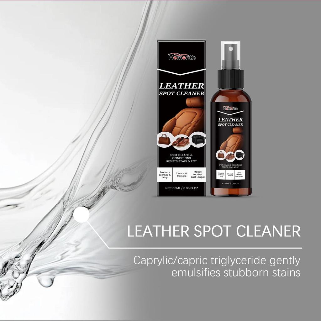 Homonth Multi-Functional Leather Cleaner Car Cleaning and Stain Removal Universal Leather Care and Restoration Suitable for Car Leather 100ml