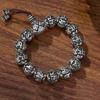 Ethnic-style Artistic Buddhist Bead Bracelet for Men with the Six-character Mantra, Vintage Niche Feel, Yunnan Snowflake Heart Sutra Bracelet