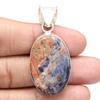 Pendant Sodalite Gemstone Handmade Mother'Day Silver Jewelry 2"