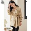 Women's Short Double-breasted Trench Coat