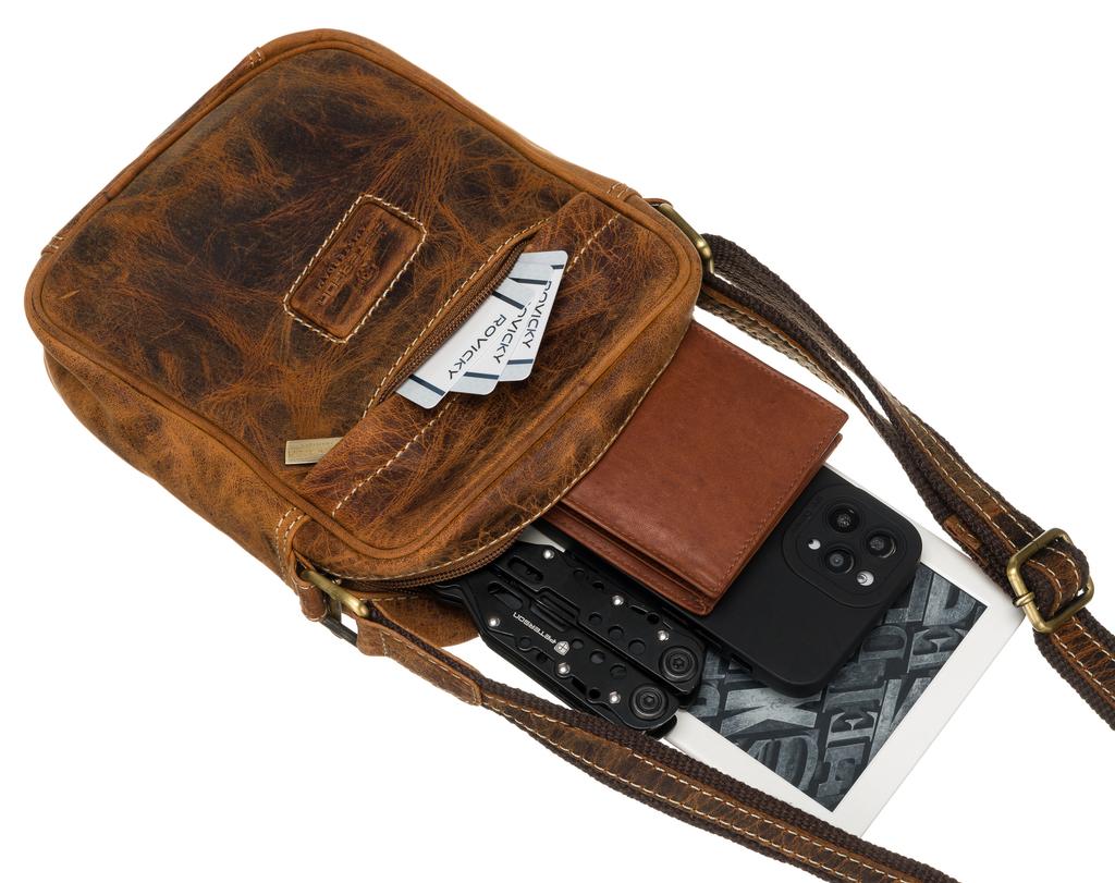 PTN 5021-TMH-5856 Tan Leather Bag