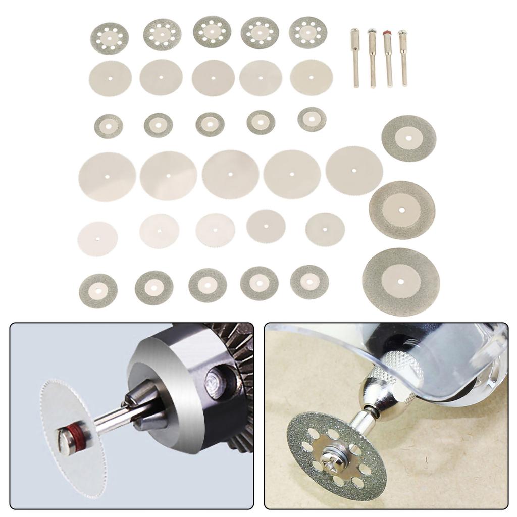 Cutting Disc, 37PCS  Vented Cutting Disc Stainless Steel Saw Mandrel Set Fit  Tools, Circular Saw Blades
