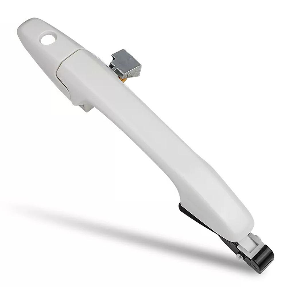 Front Right Side Exterior Door Handle White For 06-11 Honda Civic with Key Hole