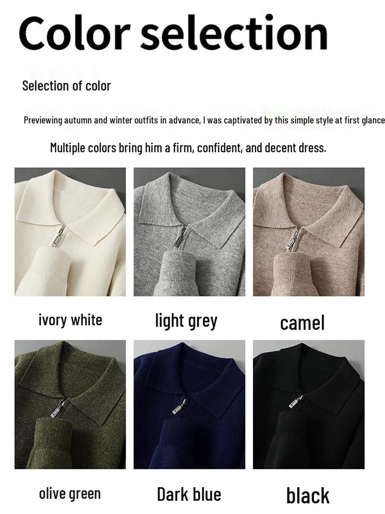 Herren Strickjacke aus 100% reiner Wolle - Dick, Locker, Trendige Reversjacke für Herbst/Winter, Große Größen erhältlich