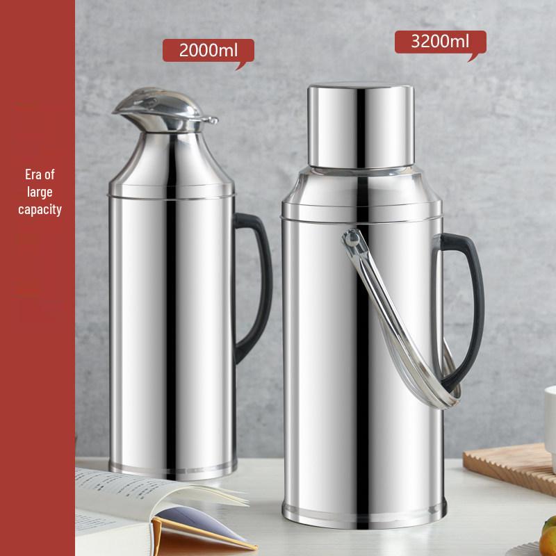 Stainless Steel Electric Kettle and Thermos Flask - Large Capacity, Insulated Water Bottle for Dorm or Home.