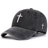 Unisex Cross Embroidery Wash Baseball Caps Spring and Autumn Outdoor Adjustable Casual Hats Sunscreen Hat Sports Cap