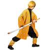 Anime Demon Slayer Agatsuma Zenitsu Cosplay Kostüm Cartoon Kimetsu No Yaiba Zenitsu Kostüm Sutis Perücken Halloween für Kinder Erwachsene