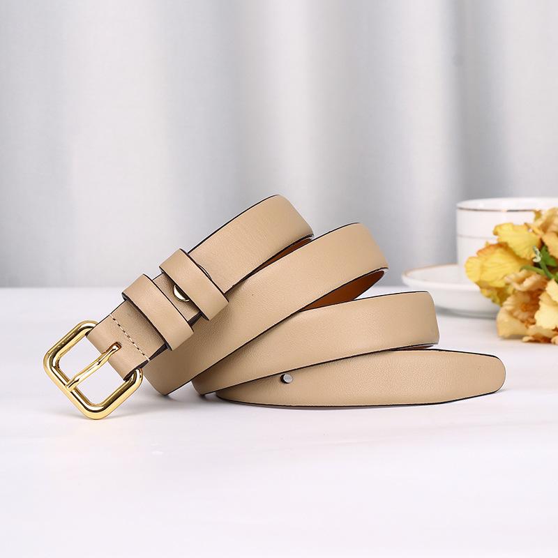 2.4Cm New Napa Leather Lady College Style Belt Female Japanese And Korean Fashion Trend Versatile Fairy Style Belt