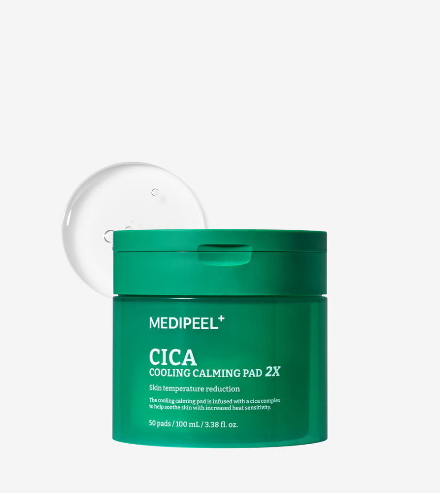 MEDIPEEL Cica Cooling Calming Pad 2X 50 Pads 100ml Soothing Hydrating Sensitive Skin Care