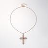 European and American Jewelry, Simple Ins Cross Pendant Necklace, Personalized Niche Design Sense, Diamond-encrusted Collarbone Chain for Women