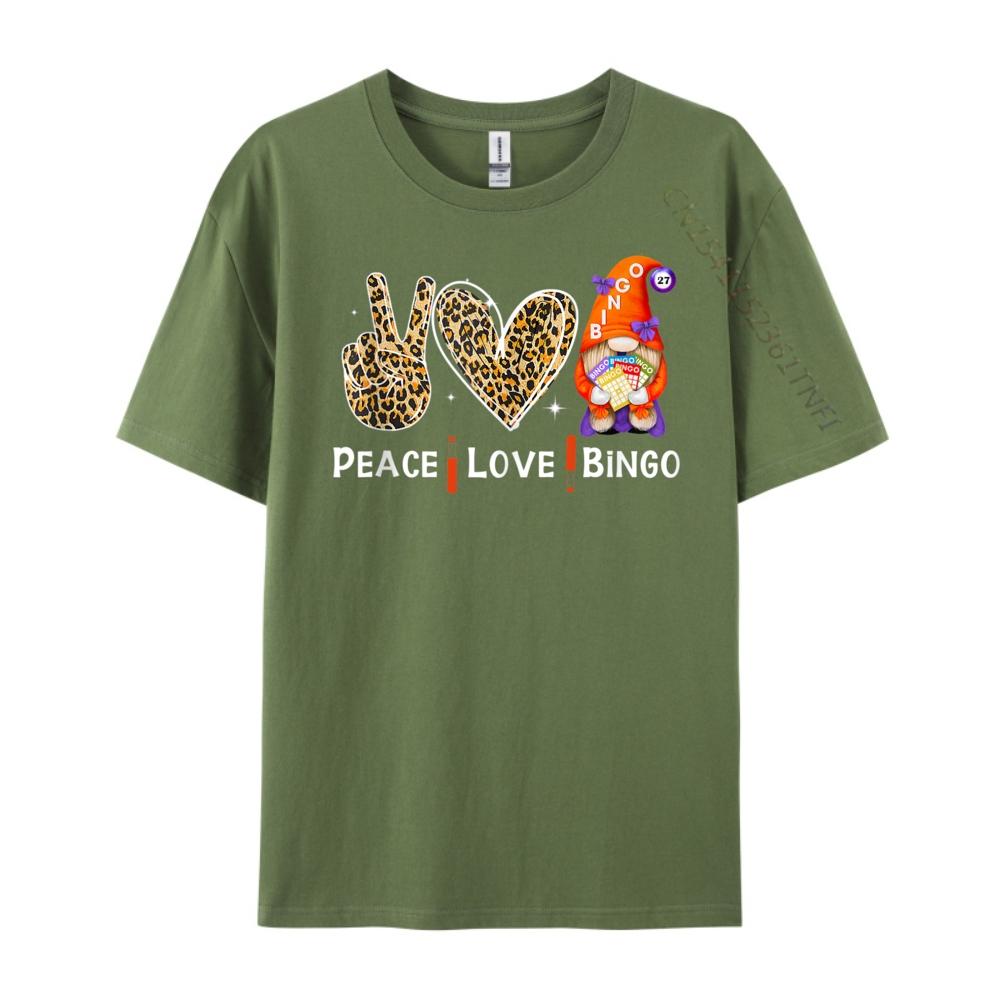 Peace Love Bingo Oversized T Shirt Unisex TShirts Tshirt Loose Graphic Tees New Shirts And TShirts Luxury Clothing
