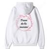 Fashion Team Bride Pullover Hoodies French Woman Bridal Wedding Hoody Outerwears Bachelorette Hen Party EVJF Hooded Sweatshirts