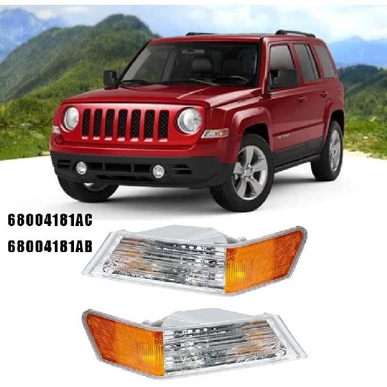 Turn Signal Light Lamp Cover Marker Corner Lights for Jeep Patriot 2007 2008 2009 2010 2011 2012 2013 2014 2015 2016 2017 Front Driver Incandescent