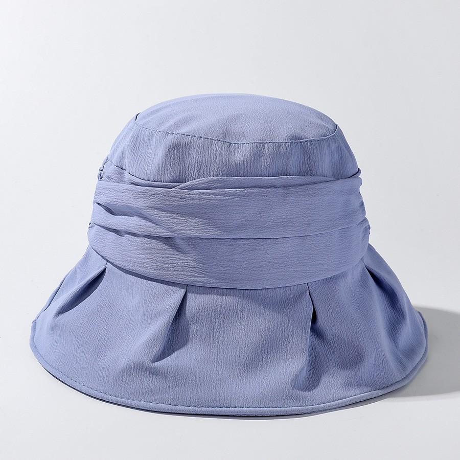 

Универсальная шляпа в стиле Солидный цвет Милая женская шляпка от солнца Шляпы рыбака синий