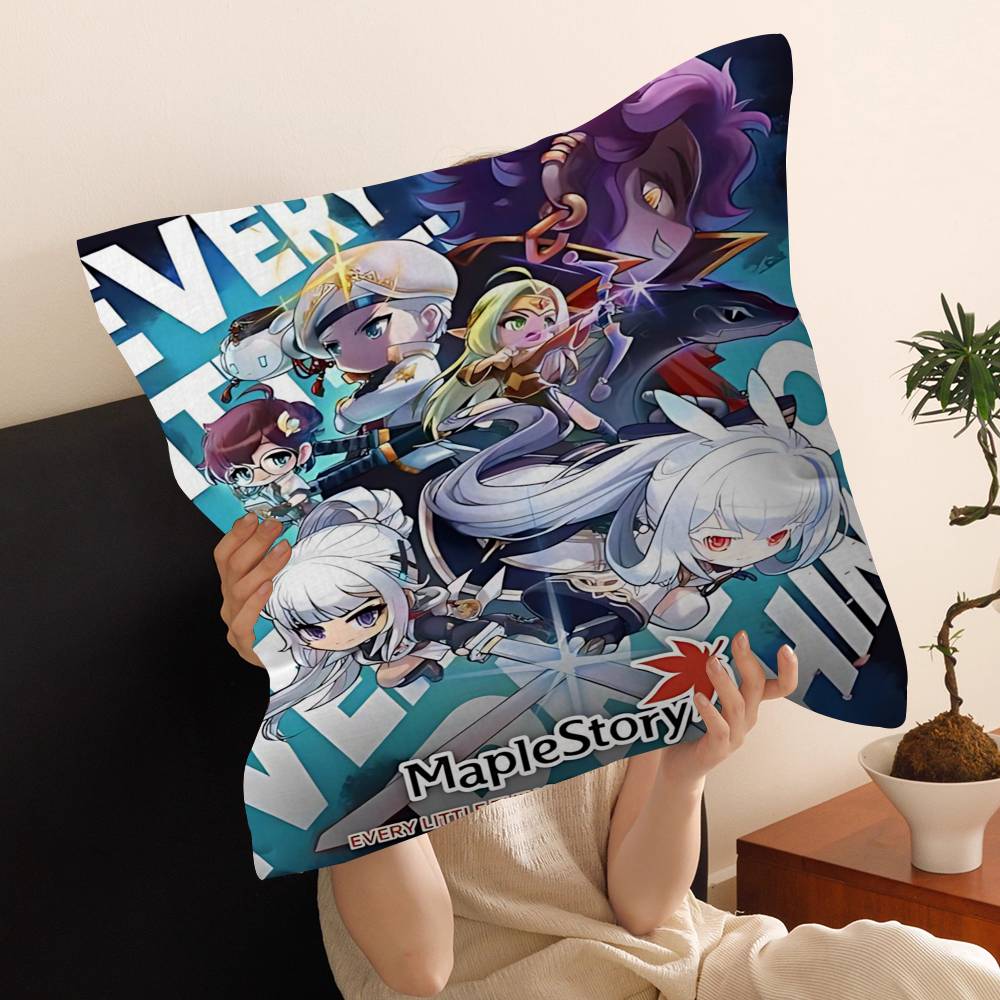 Game MapleStory Live Personalized Pillow Cover Kids Bedroom Wild Party Decor Pillowcase Kid Birthday Shower Gift