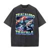 T-shirts Meme Chat Drôle de Survivant de la Circoncision pour Mode Unisexe Hip Hop Vintage T-shirt Vintage Lavé Pur Coton T-shirts Unisexes