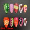 Glossy Hand Paint Thickness Acrylic Handmade Nail Sets 10PCS Multicolor Luxurious Gorgeous UV Gel Carved Artificial Manicure Art