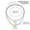 Gothic Winding Wax Line Bow Heart-Shaped Necklace Jewelry Personalized Simple Choker Item Jewelry
