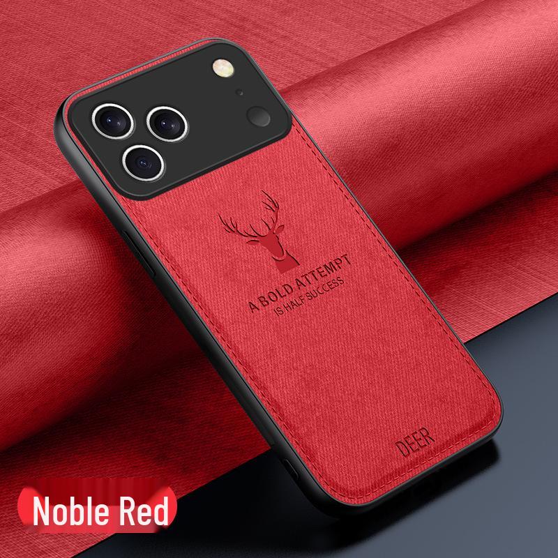 iPhone 17 Pro Max Elk Cloth Texture Drop-Proof Protective Case