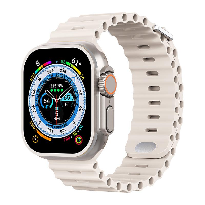 Ocean Armband für Apple Watch Ultra 3 2 Band 49mm Serie 45mm 41mm 46mm 42mm 40 44mm Silikon Uhrenarmband iWatch 11 10 9 8 7 6 5 SE2