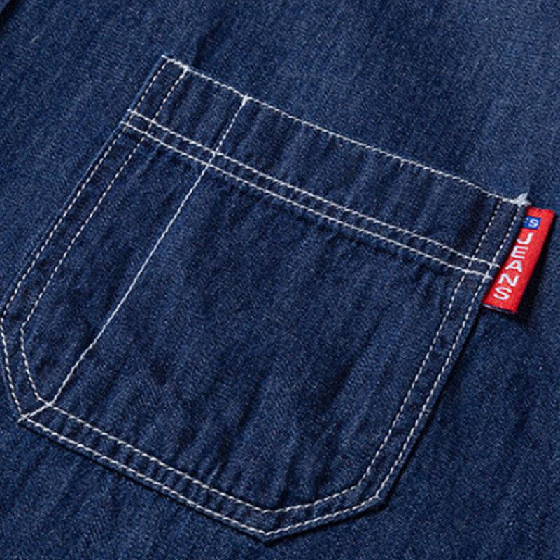 Nuova Camicia da Uomo 100% Cotone Manica Lunga Primavera e Autunno in Denim con Tasche di Alta Qualità Moda Usura Libera Casual Vestibilità Slim