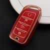 Changan Car Key Case for CS75: Gold-Edged Oshan TPU Key Cover