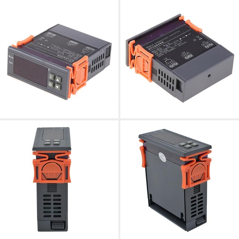 Digitaler LED-Temperaturregler Heizung Celsius Thermostat Relais LED-Ausgang mit NTC-Sensorsonde AC 90-250V