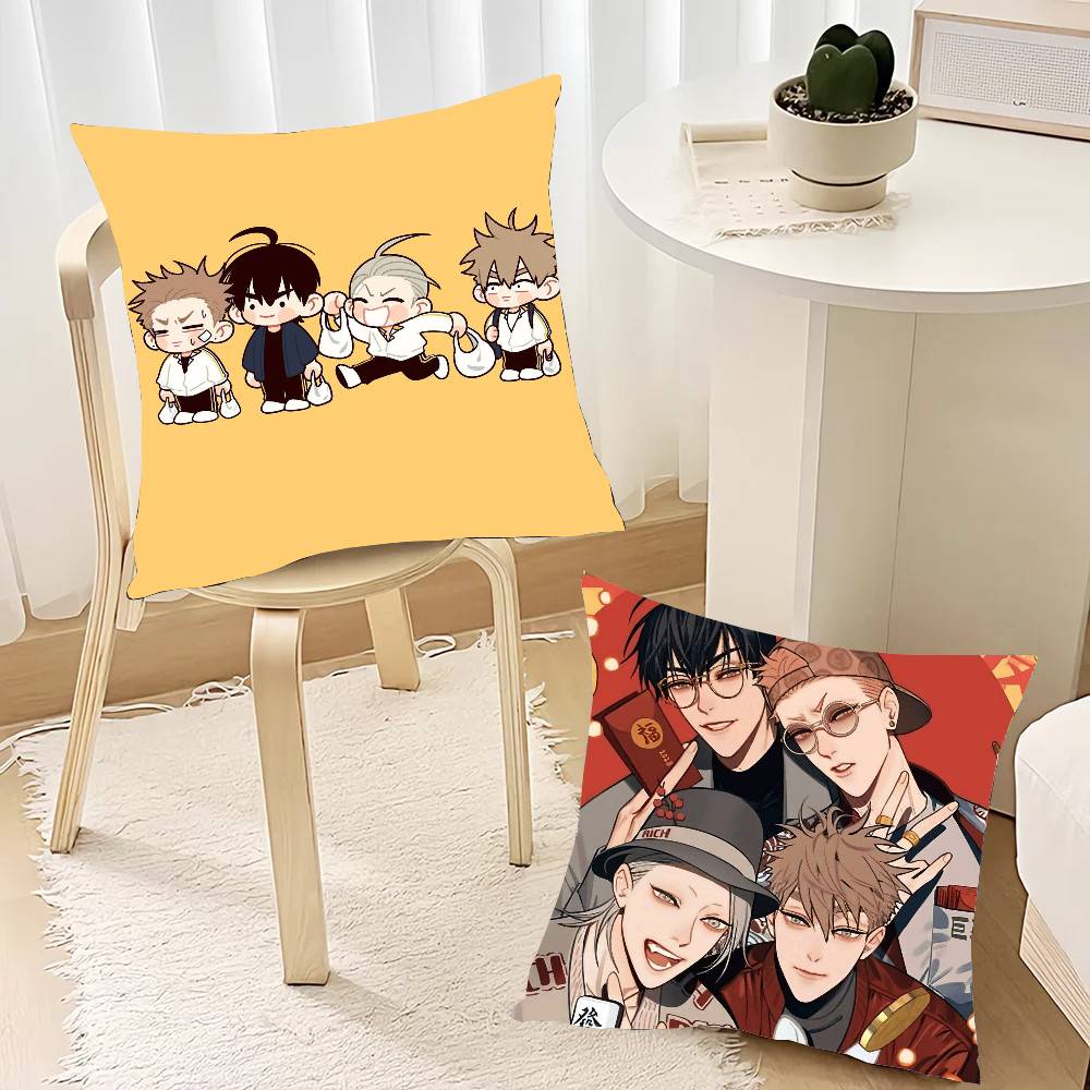 19 Days Manga Pillow Case Fashion Square Pillowcase Bedroom Sofa Room Ins Decoration Leisure