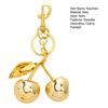 Keychain Key Holder Cherry Leaves Charm Keyring Fade-resistant Alloy Key Ring Backpack Car Accessory