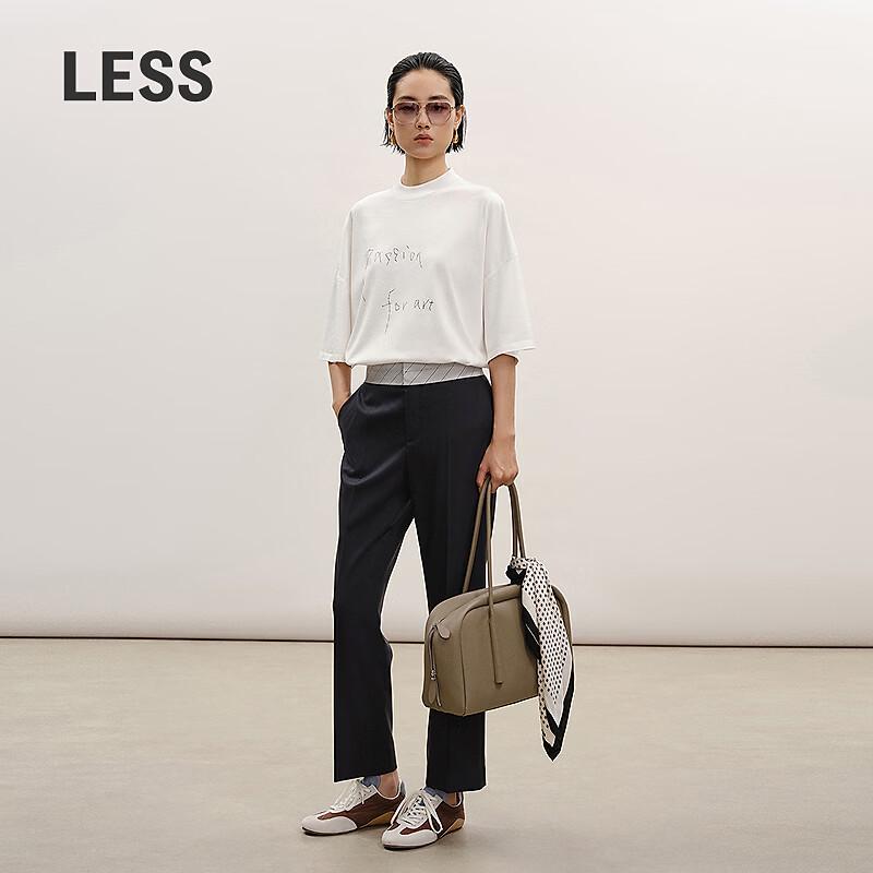 

LESS 2026 Summer Casual Straight Cropped Pants L